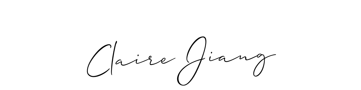 Design your own signature with our free online signature maker. With this signature software, you can create a handwritten (Allison_Script) signature for name Claire Jiang. Claire Jiang signature style 2 images and pictures png