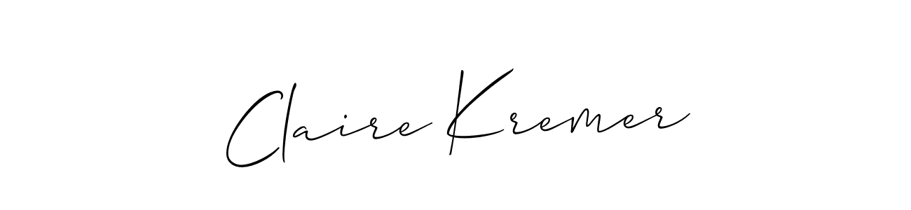 Use a signature maker to create a handwritten signature online. With this signature software, you can design (Allison_Script) your own signature for name Claire Kremer. Claire Kremer signature style 2 images and pictures png