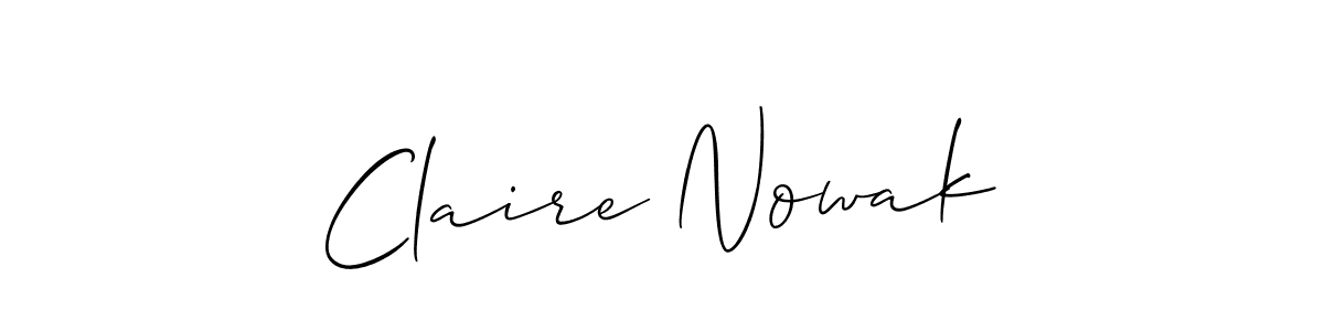 Design your own signature with our free online signature maker. With this signature software, you can create a handwritten (Allison_Script) signature for name Claire Nowak. Claire Nowak signature style 2 images and pictures png