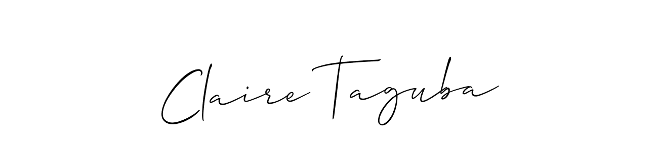 Make a short Claire Taguba signature style. Manage your documents anywhere anytime using Allison_Script. Create and add eSignatures, submit forms, share and send files easily. Claire Taguba signature style 2 images and pictures png