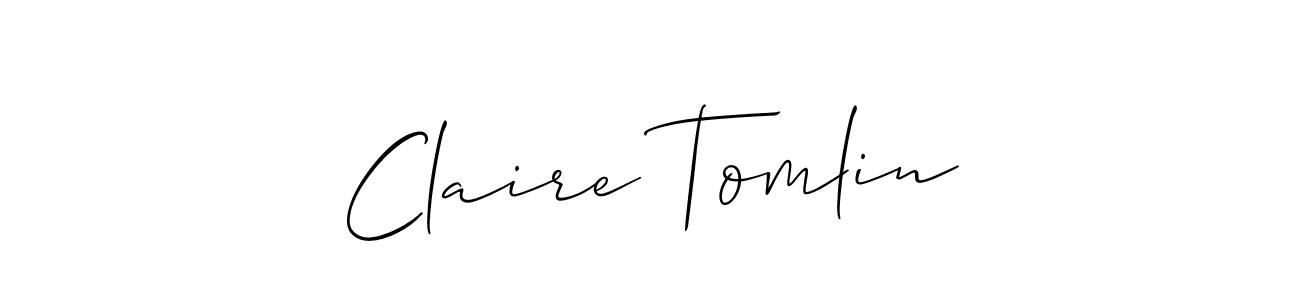 You should practise on your own different ways (Allison_Script) to write your name (Claire Tomlin) in signature. don't let someone else do it for you. Claire Tomlin signature style 2 images and pictures png