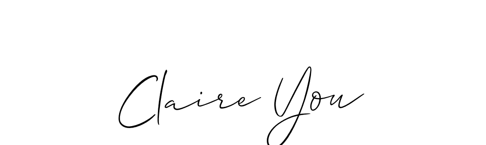 if you are searching for the best signature style for your name Claire You. so please give up your signature search. here we have designed multiple signature styles  using Allison_Script. Claire You signature style 2 images and pictures png