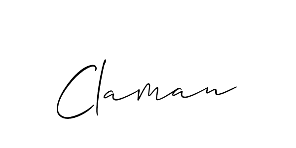 Also You can easily find your signature by using the search form. We will create Claman name handwritten signature images for you free of cost using Allison_Script sign style. Claman signature style 2 images and pictures png