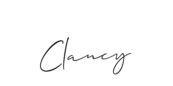 Create a beautiful signature design for name Clancy. With this signature (Allison_Script) fonts, you can make a handwritten signature for free. Clancy signature style 2 images and pictures png