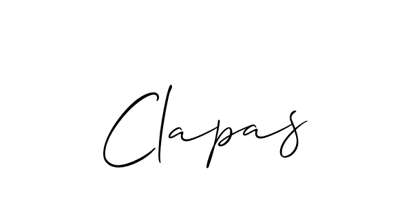 Also we have Clapas name is the best signature style. Create professional handwritten signature collection using Allison_Script autograph style. Clapas signature style 2 images and pictures png
