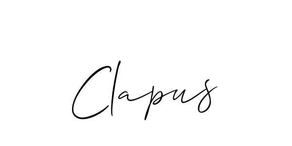 Create a beautiful signature design for name Clapus. With this signature (Allison_Script) fonts, you can make a handwritten signature for free. Clapus signature style 2 images and pictures png