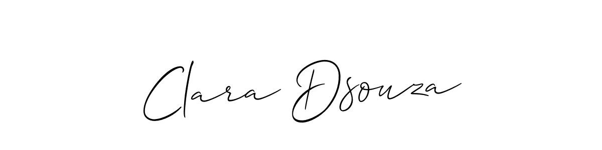 Design your own signature with our free online signature maker. With this signature software, you can create a handwritten (Allison_Script) signature for name Clara Dsouza. Clara Dsouza signature style 2 images and pictures png