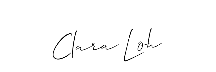 How to Draw Clara Loh signature style? Allison_Script is a latest design signature styles for name Clara Loh. Clara Loh signature style 2 images and pictures png