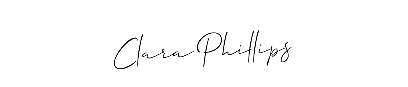 Best and Professional Signature Style for Clara Phillips. Allison_Script Best Signature Style Collection. Clara Phillips signature style 2 images and pictures png