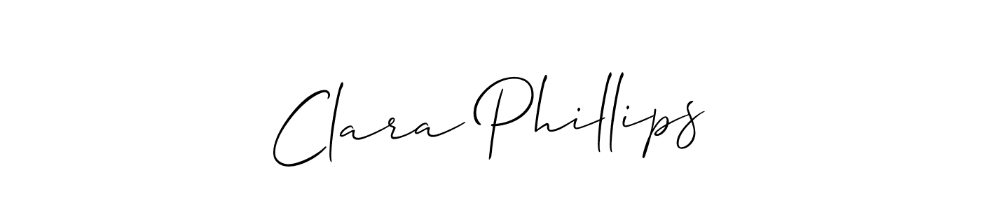 Also we have Clara Phillips name is the best signature style. Create professional handwritten signature collection using Allison_Script autograph style. Clara Phillips signature style 2 images and pictures png