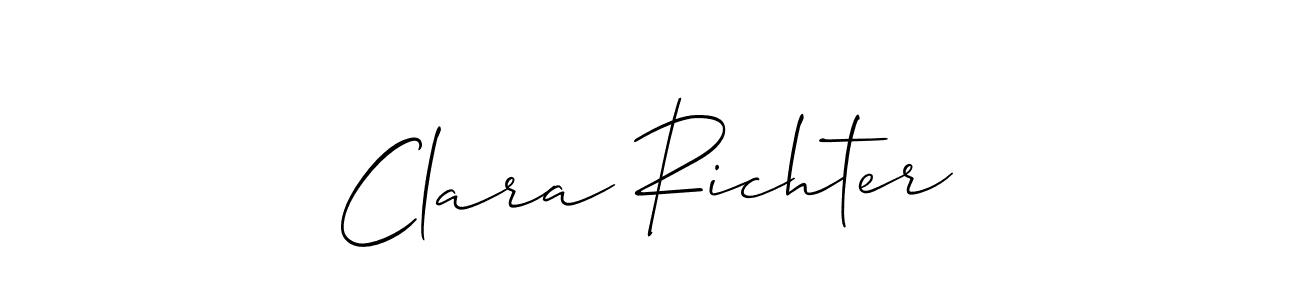 Best and Professional Signature Style for Clara Richter. Allison_Script Best Signature Style Collection. Clara Richter signature style 2 images and pictures png