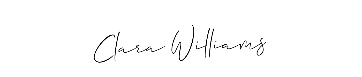 You should practise on your own different ways (Allison_Script) to write your name (Clara Williams) in signature. don't let someone else do it for you. Clara Williams signature style 2 images and pictures png
