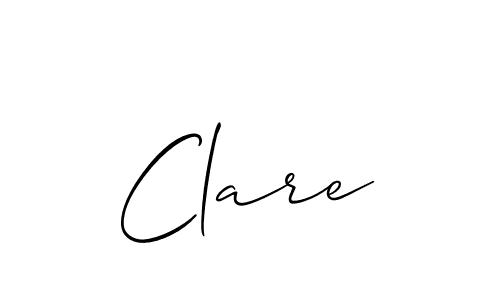 Use a signature maker to create a handwritten signature online. With this signature software, you can design (Allison_Script) your own signature for name Clare. Clare signature style 2 images and pictures png
