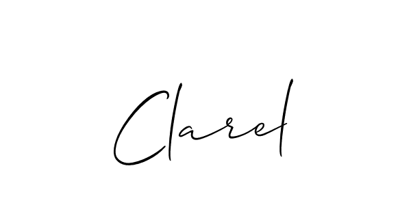 Create a beautiful signature design for name Clarel. With this signature (Allison_Script) fonts, you can make a handwritten signature for free. Clarel signature style 2 images and pictures png