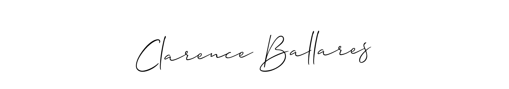Design your own signature with our free online signature maker. With this signature software, you can create a handwritten (Allison_Script) signature for name Clarence Ballares. Clarence Ballares signature style 2 images and pictures png