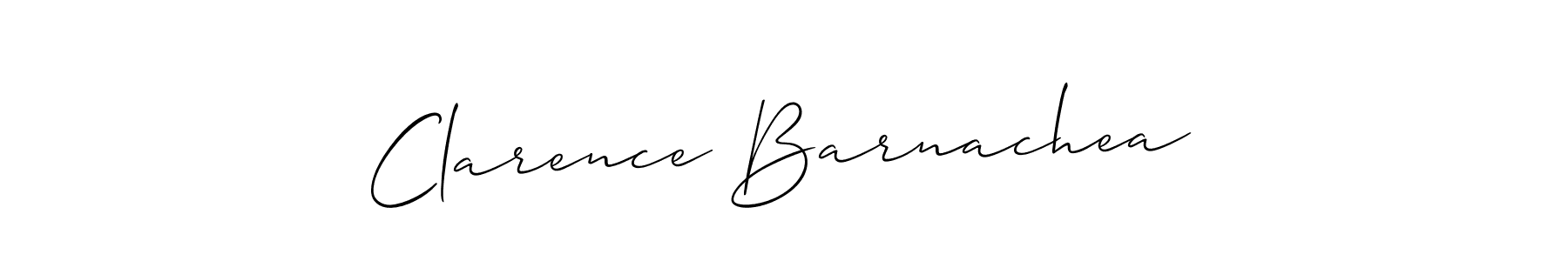 The best way (Allison_Script) to make a short signature is to pick only two or three words in your name. The name Clarence Barnachea include a total of six letters. For converting this name. Clarence Barnachea signature style 2 images and pictures png