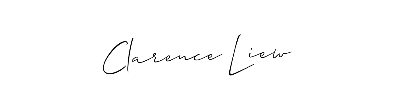 It looks lik you need a new signature style for name Clarence Liew. Design unique handwritten (Allison_Script) signature with our free signature maker in just a few clicks. Clarence Liew signature style 2 images and pictures png