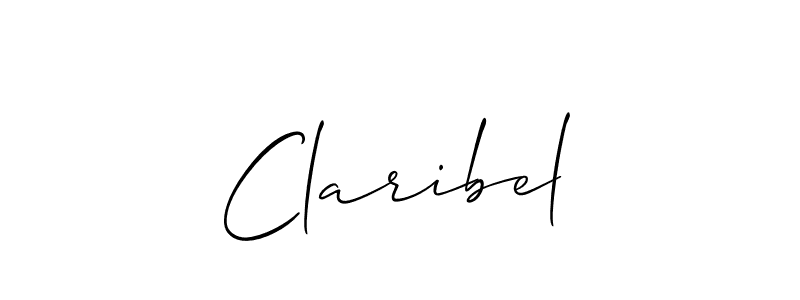 The best way (Allison_Script) to make a short signature is to pick only two or three words in your name. The name Claribel include a total of six letters. For converting this name. Claribel signature style 2 images and pictures png