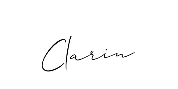 The best way (Allison_Script) to make a short signature is to pick only two or three words in your name. The name Clarin include a total of six letters. For converting this name. Clarin signature style 2 images and pictures png