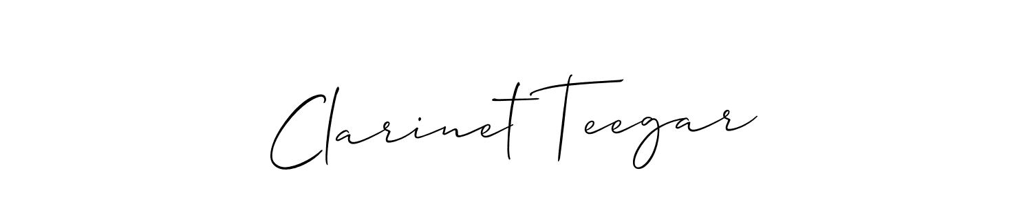 Make a beautiful signature design for name Clarinet Teegar. Use this online signature maker to create a handwritten signature for free. Clarinet Teegar signature style 2 images and pictures png