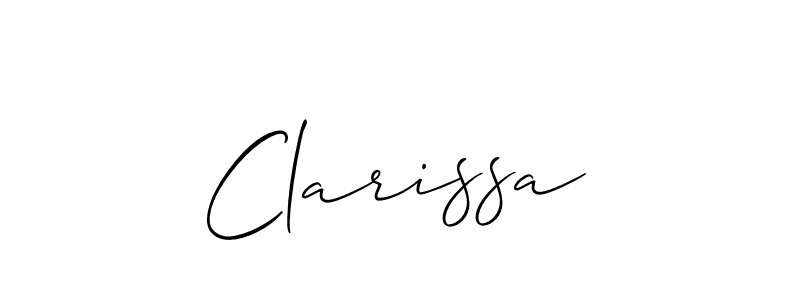 Best and Professional Signature Style for Clarissa. Allison_Script Best Signature Style Collection. Clarissa signature style 2 images and pictures png