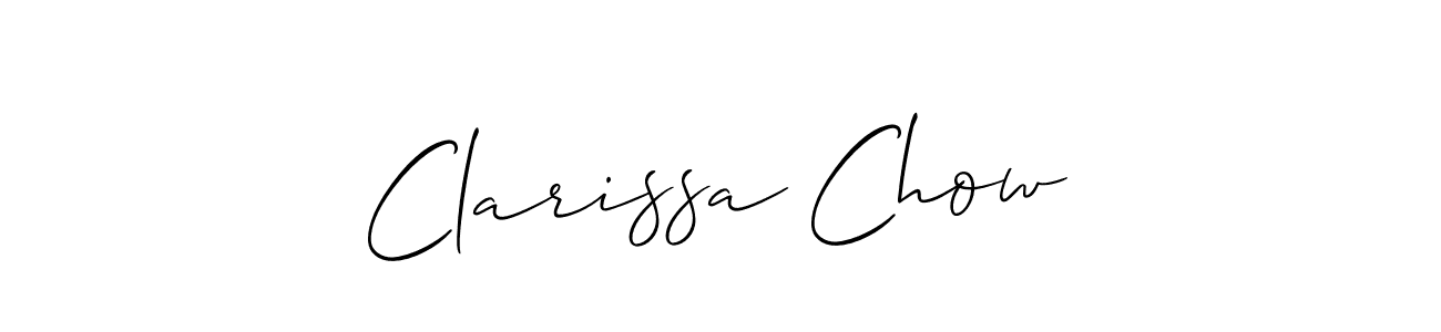 How to make Clarissa Chow signature? Allison_Script is a professional autograph style. Create handwritten signature for Clarissa Chow name. Clarissa Chow signature style 2 images and pictures png