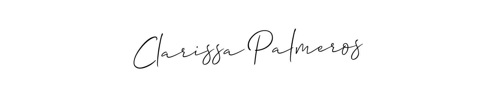 Best and Professional Signature Style for Clarissa Palmeros. Allison_Script Best Signature Style Collection. Clarissa Palmeros signature style 2 images and pictures png