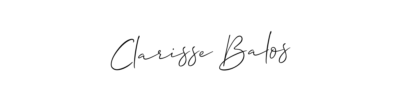 The best way (Allison_Script) to make a short signature is to pick only two or three words in your name. The name Clarisse Balos include a total of six letters. For converting this name. Clarisse Balos signature style 2 images and pictures png