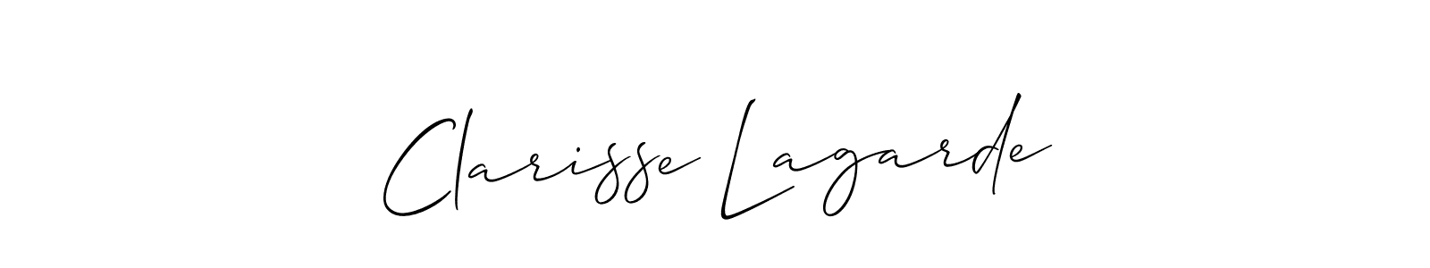 Make a beautiful signature design for name Clarisse Lagarde. With this signature (Allison_Script) style, you can create a handwritten signature for free. Clarisse Lagarde signature style 2 images and pictures png