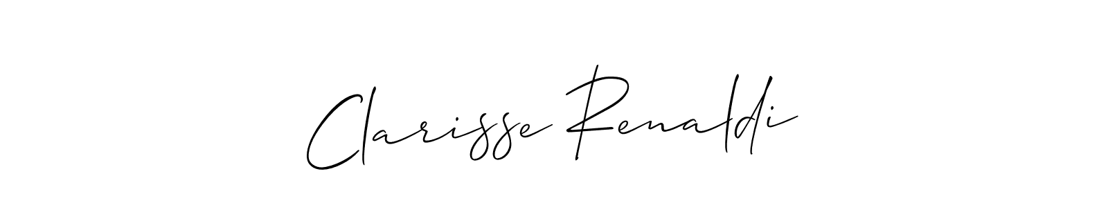 Use a signature maker to create a handwritten signature online. With this signature software, you can design (Allison_Script) your own signature for name Clarisse Renaldi. Clarisse Renaldi signature style 2 images and pictures png