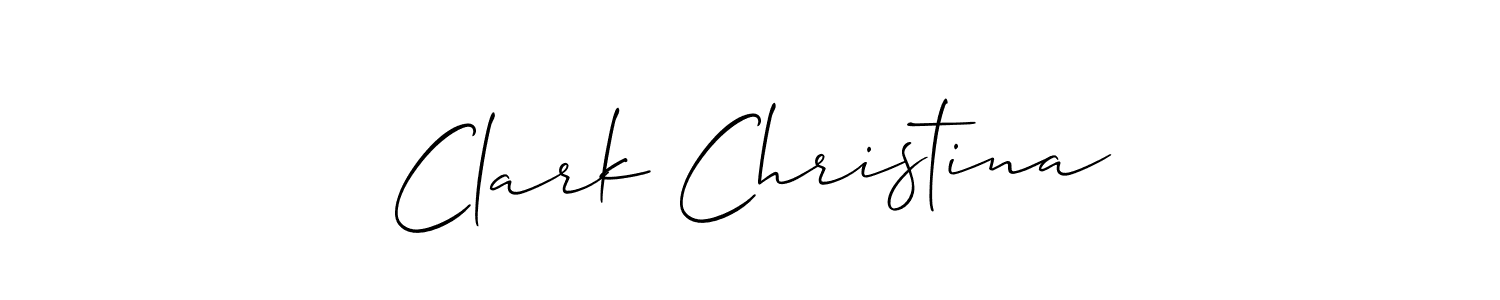 It looks lik you need a new signature style for name Clark Christina. Design unique handwritten (Allison_Script) signature with our free signature maker in just a few clicks. Clark Christina signature style 2 images and pictures png