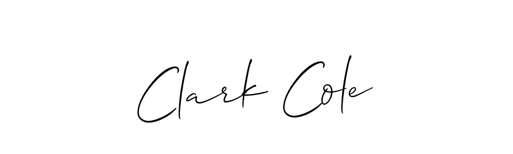 Design your own signature with our free online signature maker. With this signature software, you can create a handwritten (Allison_Script) signature for name Clark Cole. Clark Cole signature style 2 images and pictures png