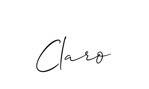 if you are searching for the best signature style for your name Claro. so please give up your signature search. here we have designed multiple signature styles  using Allison_Script. Claro signature style 2 images and pictures png