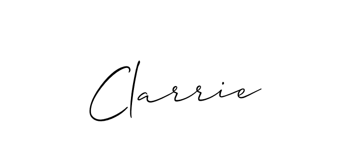 You should practise on your own different ways (Allison_Script) to write your name (Clarrie) in signature. don't let someone else do it for you. Clarrie signature style 2 images and pictures png