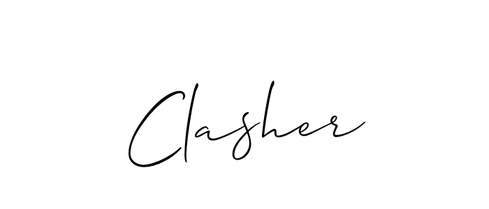 Clasher stylish signature style. Best Handwritten Sign (Allison_Script) for my name. Handwritten Signature Collection Ideas for my name Clasher. Clasher signature style 2 images and pictures png