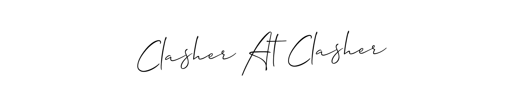 Also we have Clasher At Clasher name is the best signature style. Create professional handwritten signature collection using Allison_Script autograph style. Clasher At Clasher signature style 2 images and pictures png