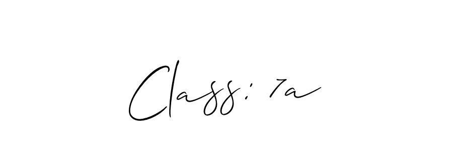 Once you've used our free online signature maker to create your best signature Allison_Script style, it's time to enjoy all of the benefits that Class: 7a name signing documents. Class: 7a signature style 2 images and pictures png