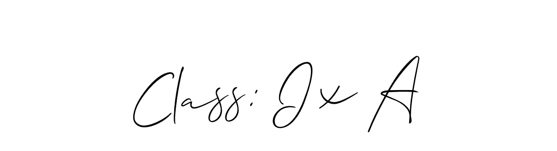 Similarly Allison_Script is the best handwritten signature design. Signature creator online .You can use it as an online autograph creator for name Class: Ix A. Class: Ix A signature style 2 images and pictures png