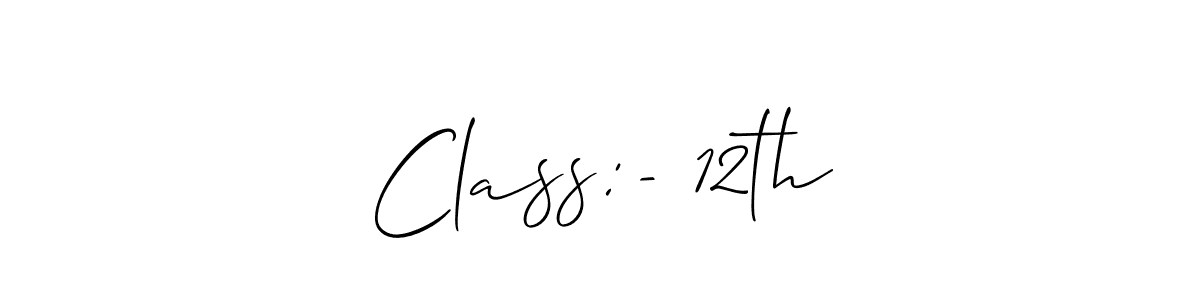 It looks lik you need a new signature style for name Class:- 12th. Design unique handwritten (Allison_Script) signature with our free signature maker in just a few clicks. Class:- 12th signature style 2 images and pictures png