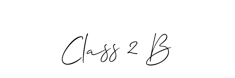 Make a beautiful signature design for name Class 2 B. With this signature (Allison_Script) style, you can create a handwritten signature for free. Class 2 B signature style 2 images and pictures png