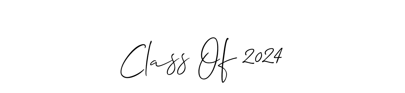 Use a signature maker to create a handwritten signature online. With this signature software, you can design (Allison_Script) your own signature for name Class Of 2024. Class Of 2024 signature style 2 images and pictures png