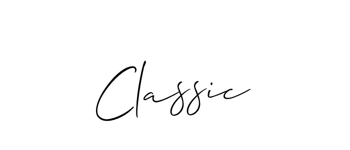 Make a beautiful signature design for name Classic. With this signature (Allison_Script) style, you can create a handwritten signature for free. Classic signature style 2 images and pictures png