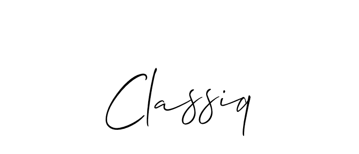 Also You can easily find your signature by using the search form. We will create Classiq name handwritten signature images for you free of cost using Allison_Script sign style. Classiq signature style 2 images and pictures png