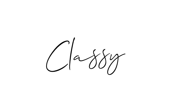 Use a signature maker to create a handwritten signature online. With this signature software, you can design (Allison_Script) your own signature for name Classy. Classy signature style 2 images and pictures png