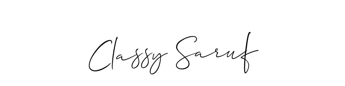 This is the best signature style for the Classy Saruf name. Also you like these signature font (Allison_Script). Mix name signature. Classy Saruf signature style 2 images and pictures png