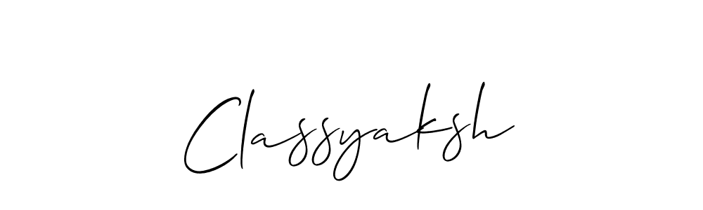 Create a beautiful signature design for name Classyaksh. With this signature (Allison_Script) fonts, you can make a handwritten signature for free. Classyaksh signature style 2 images and pictures png