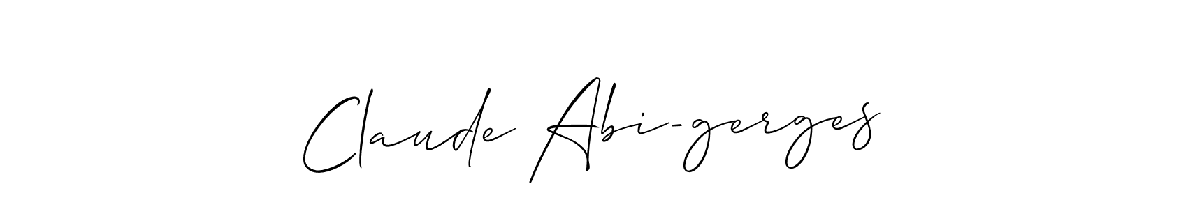 Allison_Script is a professional signature style that is perfect for those who want to add a touch of class to their signature. It is also a great choice for those who want to make their signature more unique. Get Claude Abi-gerges name to fancy signature for free. Claude Abi-gerges signature style 2 images and pictures png