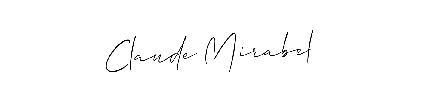 Claude Mirabel stylish signature style. Best Handwritten Sign (Allison_Script) for my name. Handwritten Signature Collection Ideas for my name Claude Mirabel. Claude Mirabel signature style 2 images and pictures png