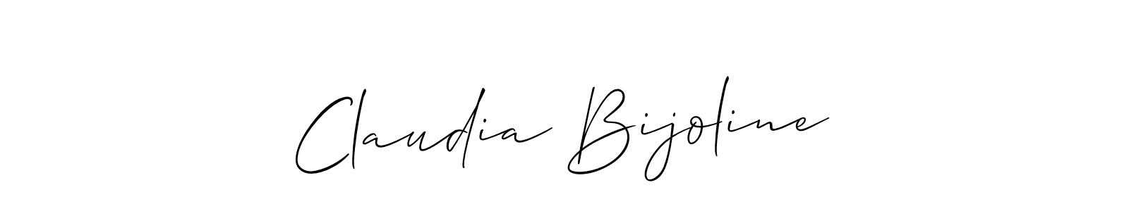 Allison_Script is a professional signature style that is perfect for those who want to add a touch of class to their signature. It is also a great choice for those who want to make their signature more unique. Get Claudia Bijoline name to fancy signature for free. Claudia Bijoline signature style 2 images and pictures png