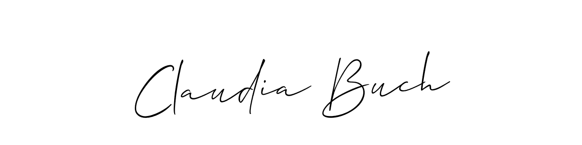 Make a beautiful signature design for name Claudia Buch. With this signature (Allison_Script) style, you can create a handwritten signature for free. Claudia Buch signature style 2 images and pictures png